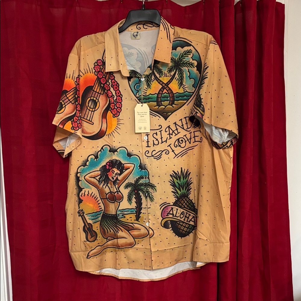 Island Love Casual Tan Shirt